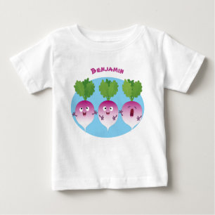 Niedliches Gemüsetrio mit Cartoon Baby T-shirt