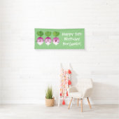 Niedliches Gemüsetrio mit Cartoon Banner (Insitu)