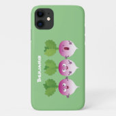 Niedliches Gemüsetrio mit Cartoon Case-Mate iPhone Hülle (Rückseite)