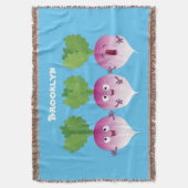 Niedliches Gemüsetrio mit Cartoon Decke (Vorderseite Vertikal)