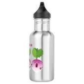 Niedliches Gemüsetrio mit Cartoon Edelstahlflasche (Rechts)