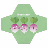 Niedliches Gemüsetrio mit Cartoon Fußball (Flach)