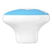 Niedliches Gemüsetrio mit Cartoon Keramikknauf (Seitenansicht)