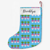 Niedliches Gemüsetrio mit Cartoon Kleiner Weihnachtsstrumpf (Rückseite)