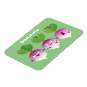 Niedliches Gemüsetrio mit Cartoon Magnet (Linke Seite)