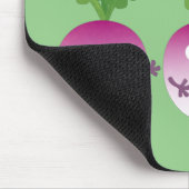 Niedliches Gemüsetrio mit Cartoon Mousepad (Ecke)