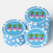 Niedliches Gemüsetrio mit Cartoon Pokerchips (Stapel)