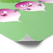 Niedliches Gemüsetrio mit Cartoon Poster (Ecke)