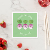 Niedliches Gemüsetrio mit Cartoon Serviette (Beispiel)