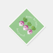 Niedliches Gemüsetrio mit Cartoon Serviette (Ecke)