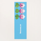 Niedliches Gemüsetrio mit Cartoon Yogamatte (Rückseite)