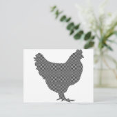 Niedliches gemustertes Huhn Postkarte (Stehend Vorderseite)