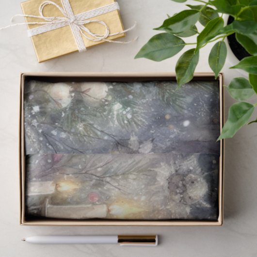 Niedliches gemütliches Bunny Winter Wonderland Ent Seidenpapier (Geschenk)