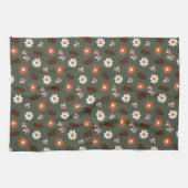 Niedliches, gemütliches Muster mit Blume Pilz & Pi Geschirrtuch (Horizontal)