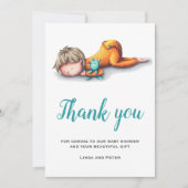 Niedliches Gender Neutral Baby Dusche Danke Karte (Vorderseite)