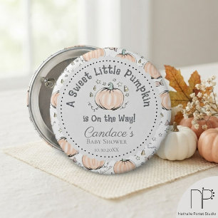 Niedliches Gender Neutral Little Pumpkin Baby Dusc Button