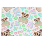 Niedliches Gender Neutral Teddy Bear Baby Große Geschenktüte (Rückseite)