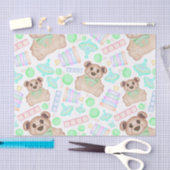 Niedliches Gender Neutral Teddy Bear Baby Seidenpapier (Handwerk)