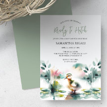 Niedliches Gender Neutral Watercolor Duck Baby Sho