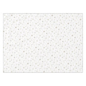 Niedliches Gender Neutral White Silver Star Elegan Tischdecke (Vorderseite (Horizontal))