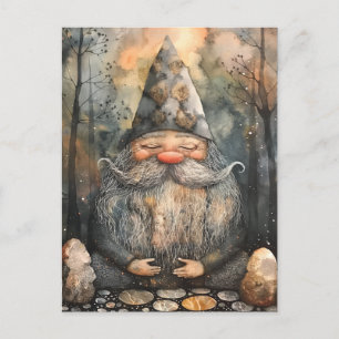Niedliches Genom in Seinem Zen-Garten Postkarte