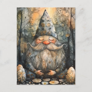 Niedliches Genom in Seinem Zen-Garten Postkarte