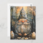 Niedliches Genom in Seinem Zen-Garten Postkarte (Vorne/Hinten)