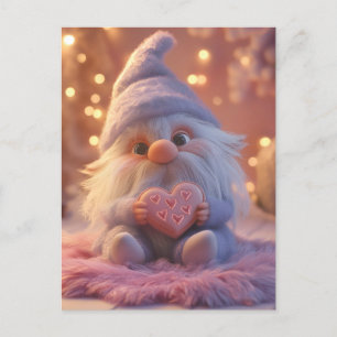 Niedliches Genom mit Herz: Valentinstag-Design Feiertagspostkarte