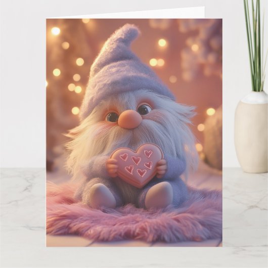 Niedliches Genom mit Herz: Valentinstag-Design Karte (Vorderseite)