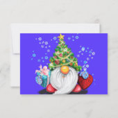 Niedliches Genom mit Weihnachtskarte (Rückseite)