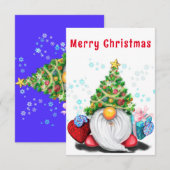 Niedliches Genom mit Weihnachtskarte (Vorne/Hinten)