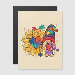 Niedliches Genom, Sonnenblumen und Herzautismus Be Magnetkarte