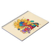 Niedliches Genom, Sonnenblumen und Herzautismus Be Notizblock (Linke Seite)