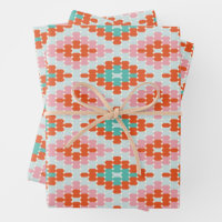 Niedliches geometrisches Diamantmuster Aquamarin r