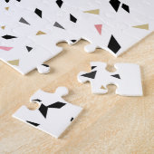 Niedliches geometrisches Flamingo abstraktes Desig Puzzle (Seite)