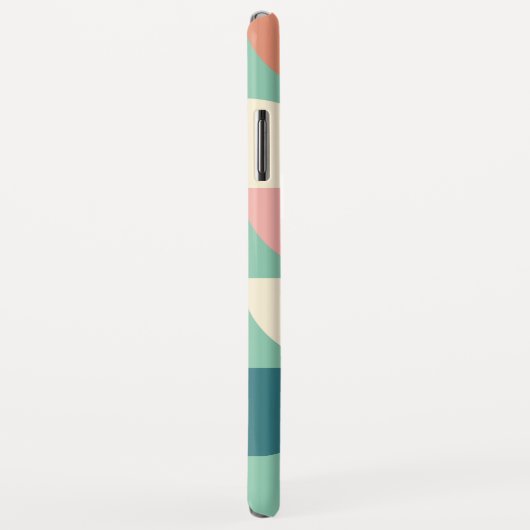 Niedliches geometrisches Muster Aquamarin Personal Case-Mate iPhone Hülle (Hinten/Rechts)