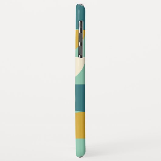 Niedliches geometrisches Muster Aquamarin Personal Case-Mate iPhone Hülle (Hinten/Links)