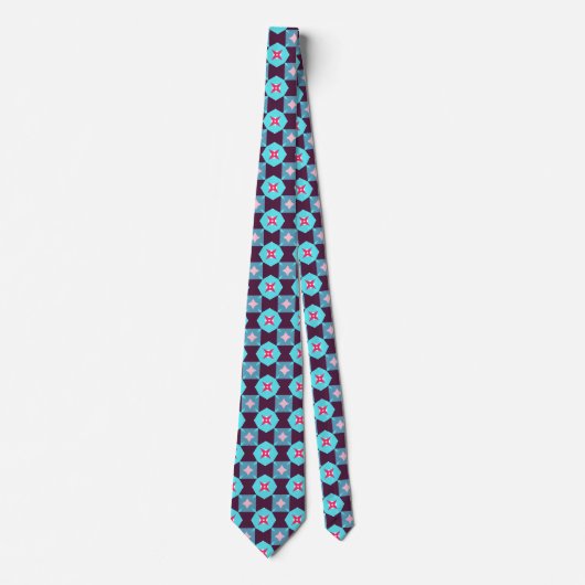 Niedliches geometrisches Muster `Blau Krawatte (Vorderseite)