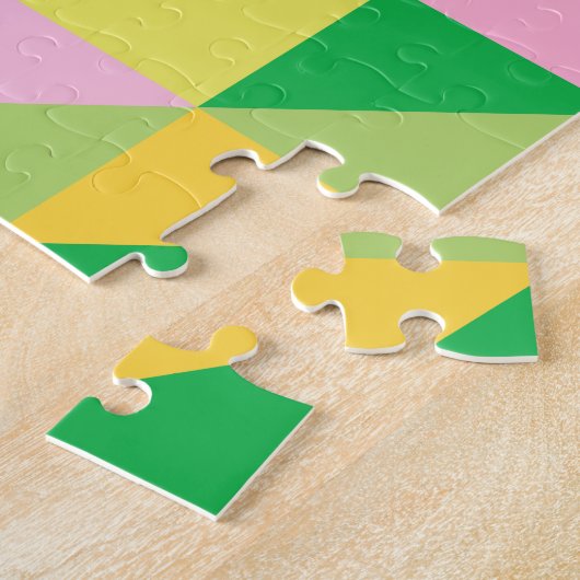 Niedliches geometrisches Muster in Frühjahrsfarben Puzzle (Seite)