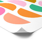 Niedliches geometrisches Muster in modernen Ferien Poster (Ecke)