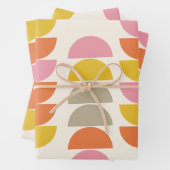Niedliches geometrisches Muster in rosa Gelb und O Geschenkpapier Set (Beispiel)