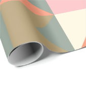 Niedliches geometrisches Muster in stilvollen Mari Geschenkpapier (Rolleneckpunkt)