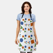 Niedliches geometrisches Muster in weichen Pasten Schürze (Getragen)