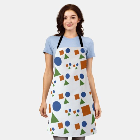 Niedliches geometrisches Muster in weichen Pasten Schürze (Getragen)