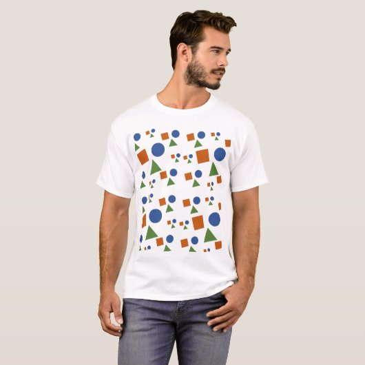 Niedliches geometrisches Muster in weichen Pasten T-Shirt (Vorne ganz)