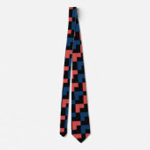 Niedliches geometrisches Muster Necktie Krawatte (Rückseite)