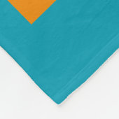 Niedliches geometrisches Muster Rosa Orange Türkis Fleecedecke (Ecke)