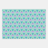 Niedliches geometrisches Muster Turquoise Lila Geschenkpapier Set (Vorderseite 3)