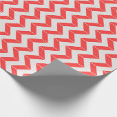 Niedliches geometrisches Zickzack Muster in Rot un Geschenkpapier (Ecke)