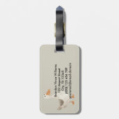 Niedliches Gepäck Gepäckanhänger (Rückseite vertikal)